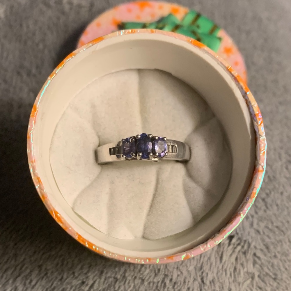 Genuine tanzanite ring 925 sterling silver - Picture 4 of 9